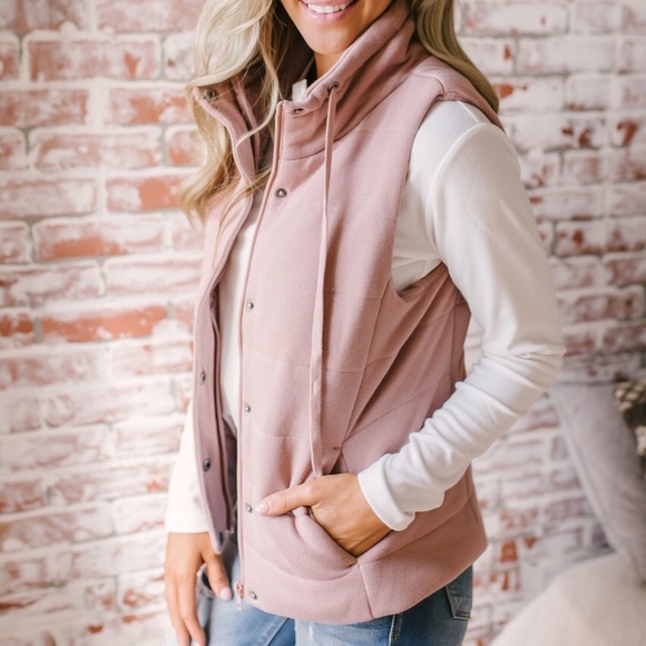 Mauve quilted vest - Picture 3 of 4